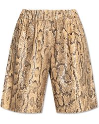 Dries Van Noten - Sequined Shorts With Animal Motif - Lyst
