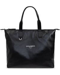 Dolce & Gabbana - Leather Shopper Bag - Lyst