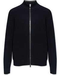 Theory - Cotton Cardigan With Standing Collar, - Lyst