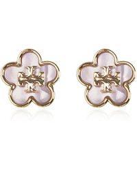 Tory Burch - Earrings With A Floral Motif - Lyst