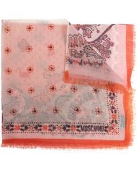 Moschino - Cashmere Scarf With Print - Lyst