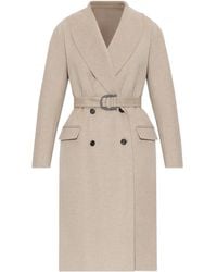 Ferragamo - Wool Coat With Belt - Lyst