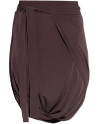Lemaire - Skirt With Decorative Draping - Lyst