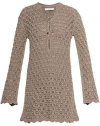 Akep - Crochet Dress With Long Sleeves - Lyst