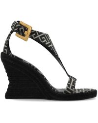 Balmain - 'Anthem' Wedge Sandals - Lyst