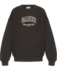 Ganni - Logo Shorts, - Lyst