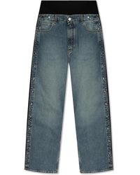 Alaïa - Jeans With Detachable Side Stripes - Lyst