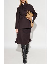 Fendi - Wool Skirt With Slits - Lyst