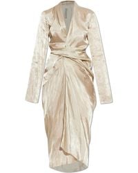Rick Owens - Tie-Waist Dress With Long Sleeves - Lyst