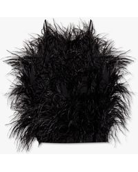 Cult Gaia - ‘Joey’ Top With Ostrich Feathers - Lyst