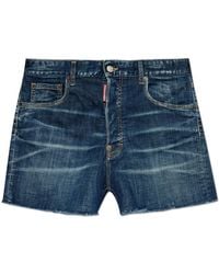DSquared² - Denim Shorts With Vintage Effect - Lyst