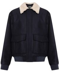 Balmain - Wool Jacket With Detachable Collar - Lyst