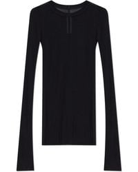 Rick Owens - Ribbed Long-Sleeve Top - Lyst
