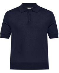 DSquared² - Wool Polo Shirt With Embroidered Logo - Lyst