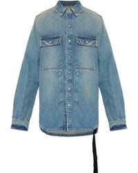 Rick Owens - Denim Jacket With Pockets - Lyst