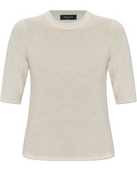 Fabiana Filippi - Long Cardigan With Decorative Knit Pattern - Lyst