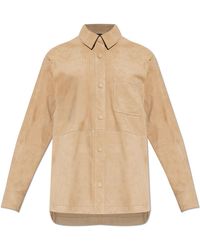 Paul Smith - Suede Shirt With Pocket - Lyst