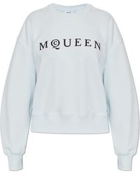McQueen - Sweatshirt With A Logo And A Velvety Finish - Lyst