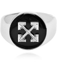 Off-White c/o Virgil Abloh - Brass Signet Ring - Lyst