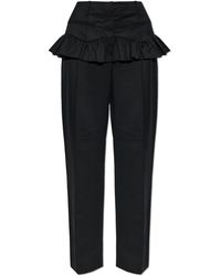 Ganni - Ruffled Pants - Lyst