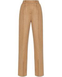 Max Mara - Trousers Made Of Camel Wool 'Carbone' - Lyst