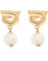 Ferragamo - Earrings With Logo - Lyst