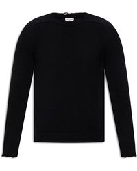 Saint Laurent - Raw-Trimmed Woven Sweater, ' - Lyst