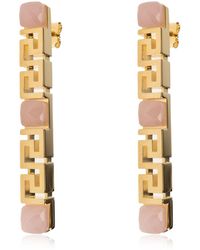 Versace - Earrings With Greek Pattern - Lyst