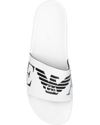white armani slides