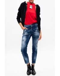 Burberry Embroidered Logo Cashmere Hooded Top - Black