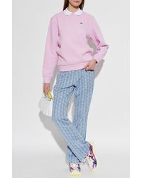 Lacoste - Sweatshirt With Logo Patch - Lyst