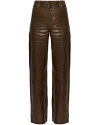 Golden Goose - Leather Trousers - Lyst