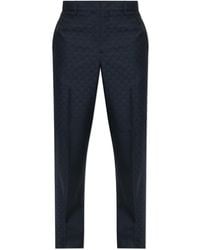 Etro - Wool Trousers With Decorative Pattern - Lyst