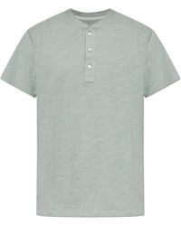 Rag & Bone - T-Shirt With A Buttoned Neckline - Lyst