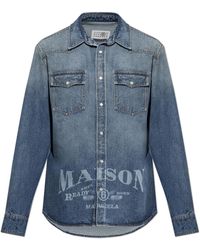 MM6 by Maison Margiela - Denim Shirt - Lyst