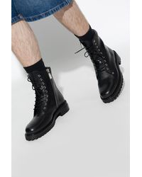 Off-White c/o Virgil Abloh - Men Combat Lace Up Boots - Lyst