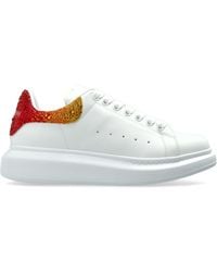 McQueen - Leather Sports Shoes With Shimmering Crystals - Lyst
