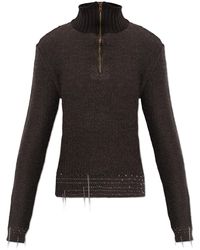 Maison Margiela - Sweater With Decorative Threads - Lyst