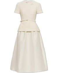 Self-Portrait - Dress Made Of Combined Fabrics - Lyst