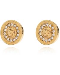 Versace - Earrings With Shimmering Crystals - Lyst