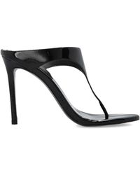 Black Suede Studio - Leather Heeled Mules "Laurel" - Lyst