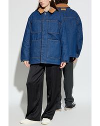 Ami Paris - Insulated Jacket With Corduroy Collar - Lyst