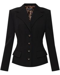 Dolce & Gabbana - Wool Blazer With Notch Lapels - Lyst