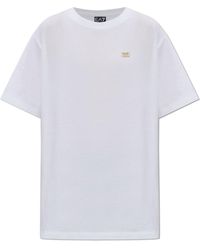 EA7 - T-Shirt With Logo Patch - Lyst