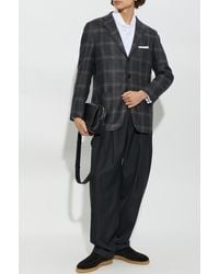 Kiton - Check-Pattern Blazer - Lyst