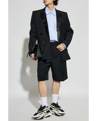 Balmain - Wool Pleated Shorts - Lyst