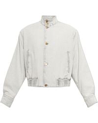 Jil Sander - Insulated Denim Jacket With Stand Collar - Lyst