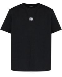 Balmain - T-Shirt With Embroidered Logo - Lyst