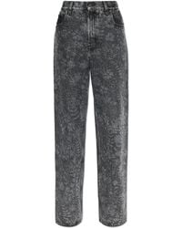 Golden Goose - Straight Jeans With Floral Motif - Lyst