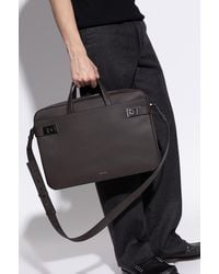 Ferragamo - Leather Handheld Document Bag - Lyst